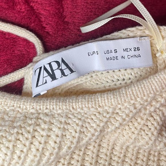Zara Cream Knit Top - Picture 3 of 7